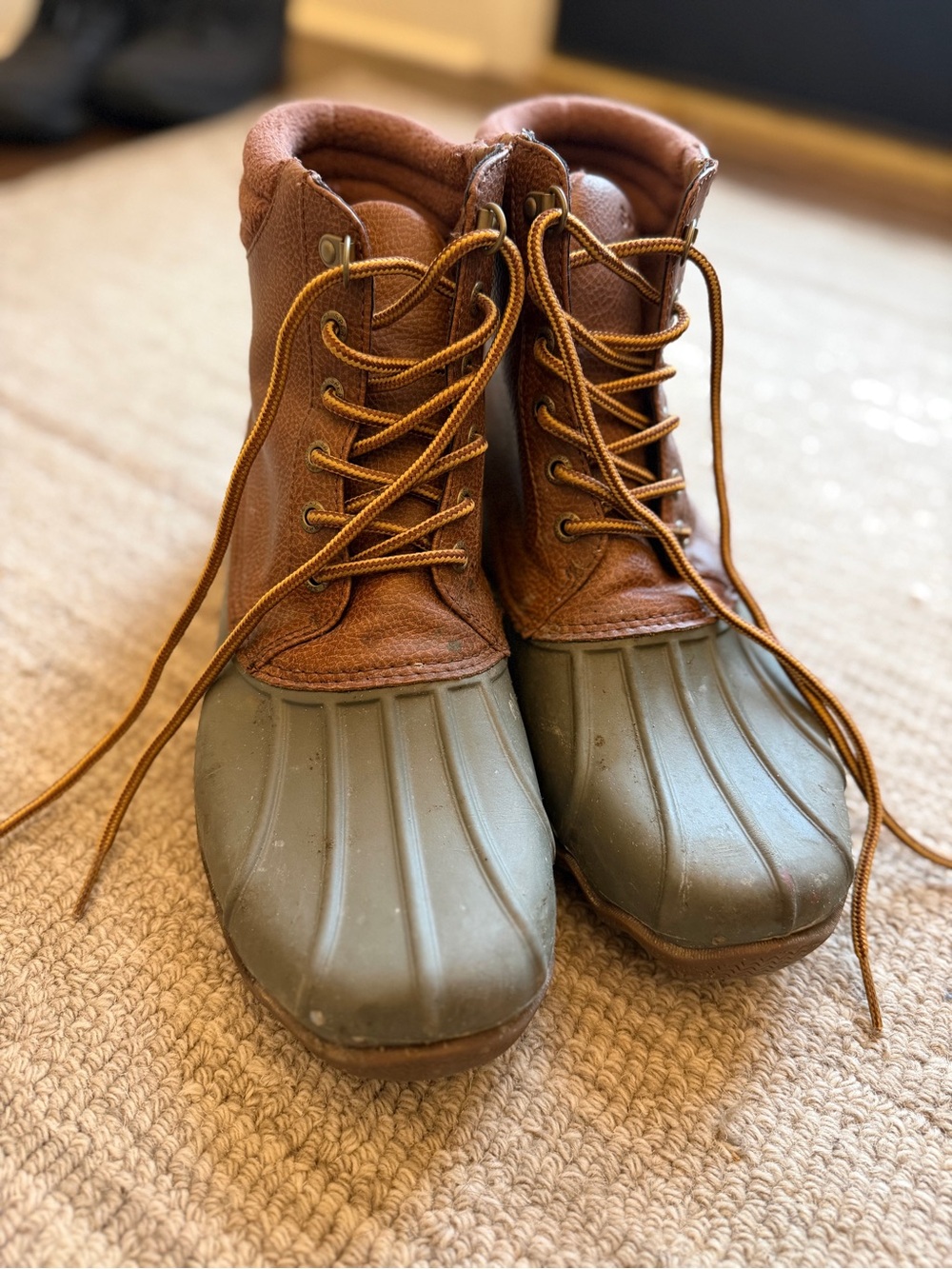 Sperry Men’s Duck Boots – Size 8.5 – Brown & Olive